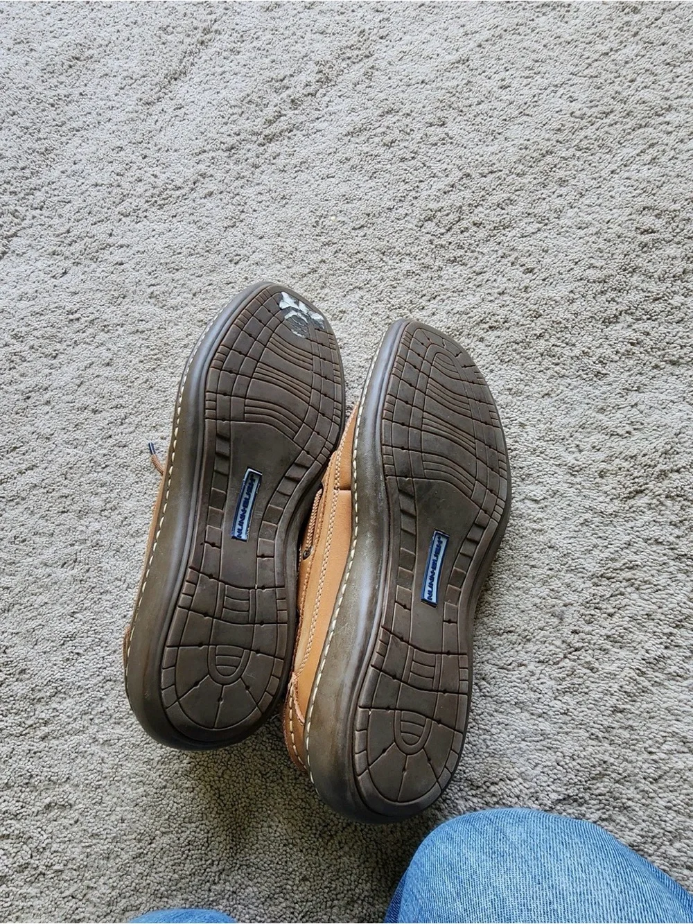 Nunn Bush Men’s Brown Leather Boat Shoes Deck Casual Lace Up Size 9.5